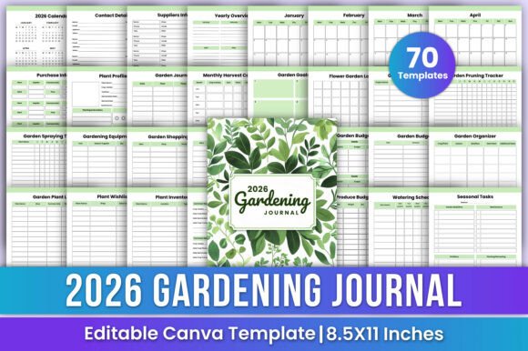 2026 Gardening Journal Bundle Canva