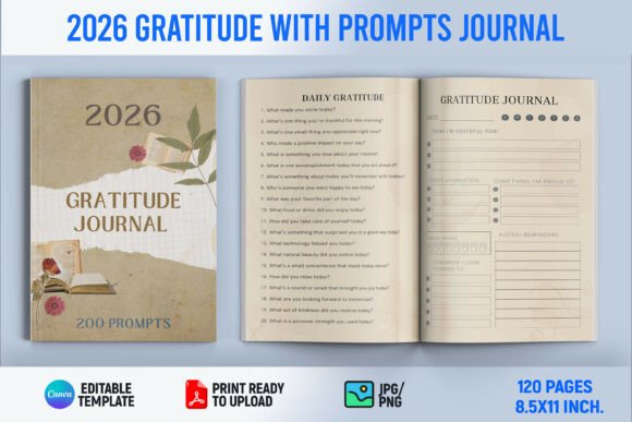 2026 Gratitude with Prompts Journal: A Thoughtful Framework for Intentional Living