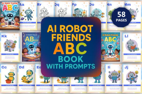 AI Robot Friends ABC Book with Prompts