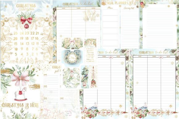 Christmas Planner Pages Set