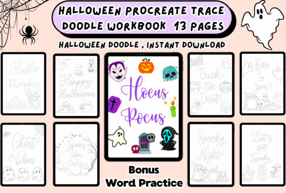 Halloween Procreate Tracing Workbook