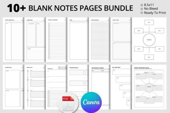 Printable Note Templates for KDP Bundle: Your All-in-One Toolkit for Smart, Scalable Journaling