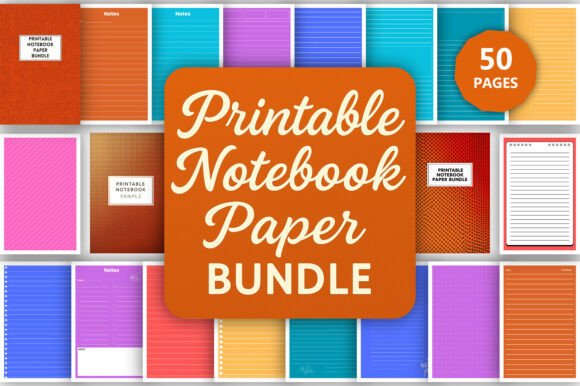 Printable Notebook Paper Bundle
