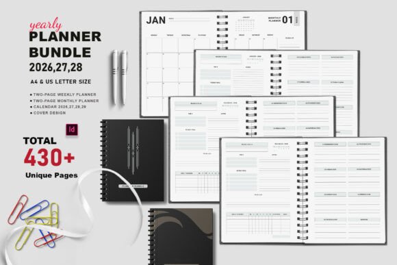 Printable Planner Bundle Pack 2026-28
